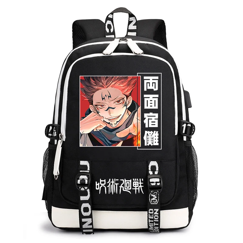 Jujutsu Kaisen Print Student Backpack Casual Anime Daypack for Boys Girls School Bag Lightweight