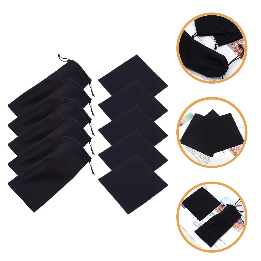 20 مجموعة من حقيبة النظارات القابلة لإعادة الاستخدام، حامل النظارات الشمسية المزخرف الأنيق، مادة اللباد، حقيبة سفر مدمجة، حقيبة نظارات