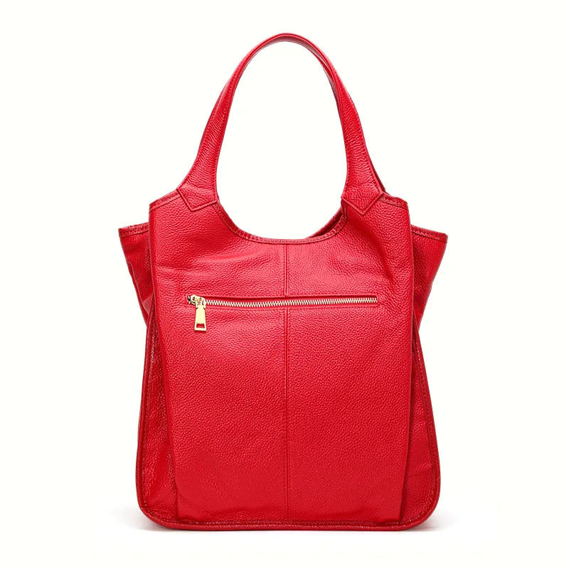 Aidrani Genuine leather women\'s handbag large capacity and high quality cowhide underarm shoulder bag