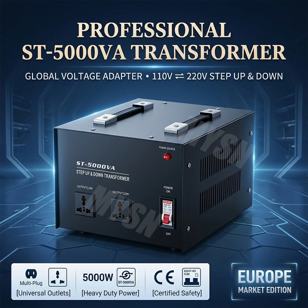 500W 1000W Household Intelligent Efficient 220V to 110V Step-Down Transformer 110V to 220V Step-Up Transformer Voltage Converter