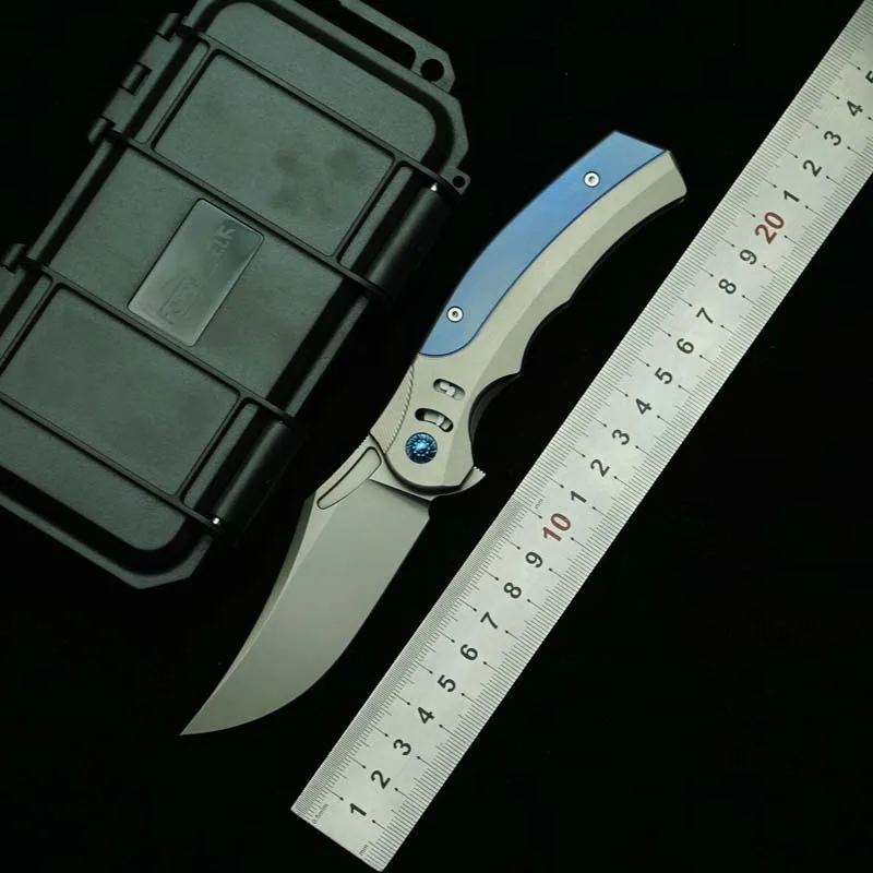 

Новинка 2025 года, гримучая змея F05, настоящий лезвие M390, складной нож с титановой ручкой, открытый кемпинг, охота, выживание, карманные инструменты EDC