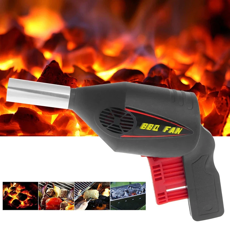 Portable Barbecue Air Blower Hand Crank BBQ Fan Outdoor Cooking Barbecue Hair Dryer Manual Handle Picnic BBQ Fans Tools Grill