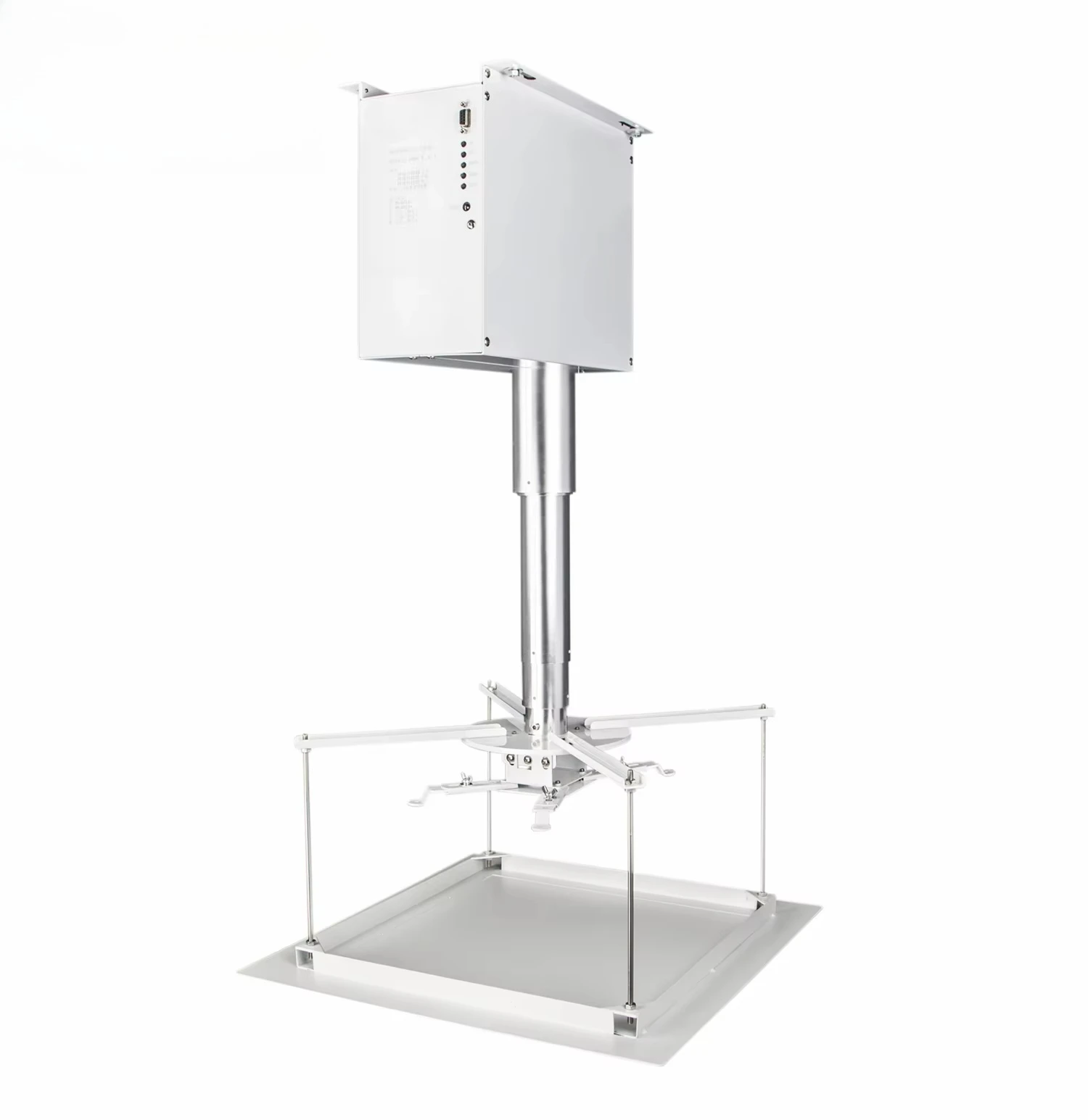 Small Motorised Hidden Projector Hanger Height Adjustable Projector Stand Lift Ceiling Mount with Remote Projector Lift