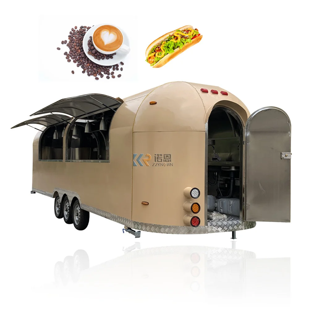 

Customized Street Kitchen Ice Cream Vending Cart Electric Hot Dog Cart Mobile Fast Food Catering Trailer