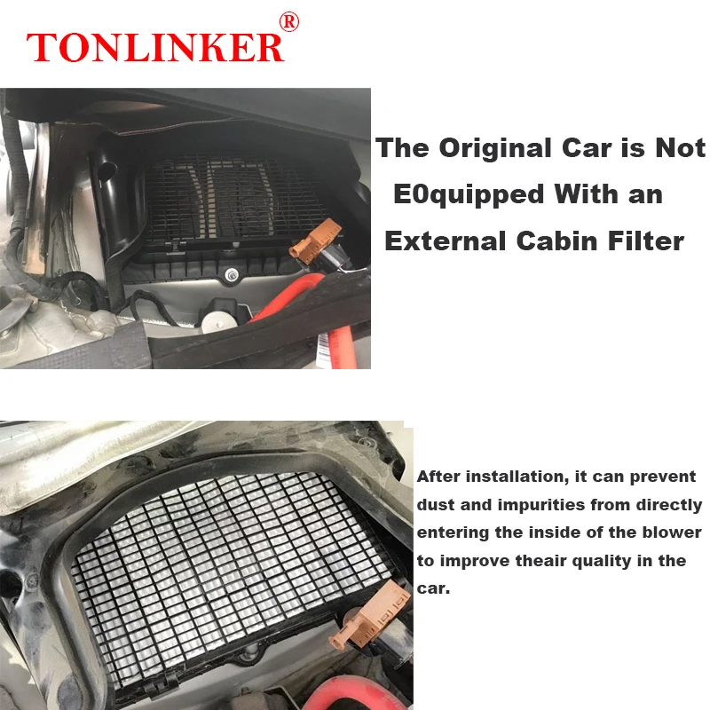 TONLINKER External Cabin Filter 8WD819441 For Audi A4 B9 2019-2022 A5 F53 F5A 2020 2021- Q5 FY 2016- 8WD819441A Car Accessories