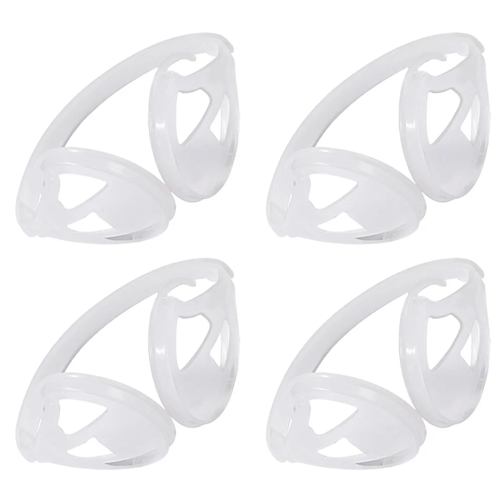 2 Pcs Ear Muffs Earmuff Plastic Holder Frame Shelf Put on Airs Warm Rack White for DIY