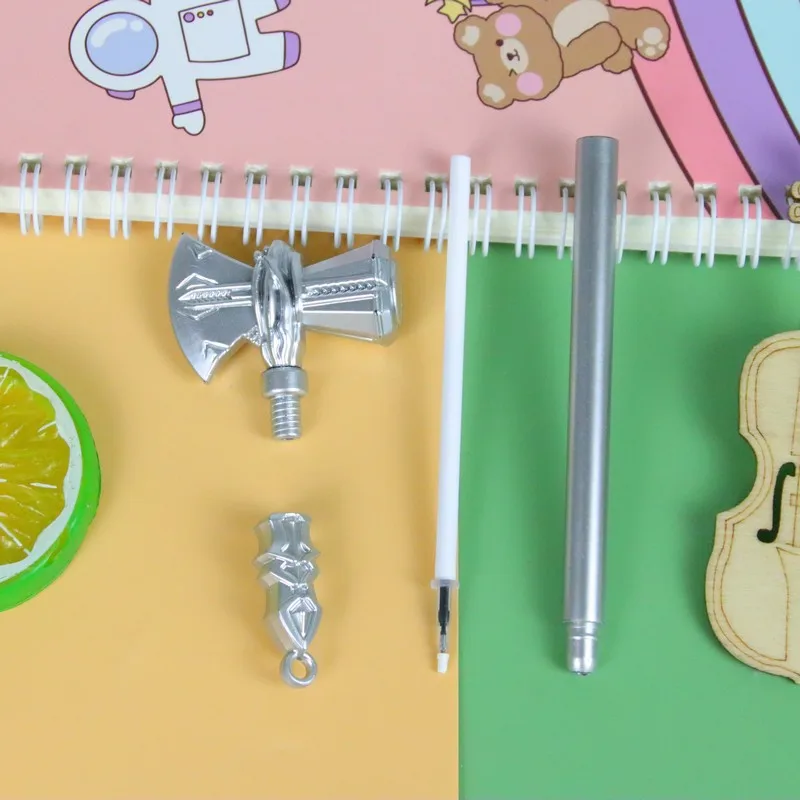 20Pcs Creative Mountain Pioneer Axe Neutral Pen, Retro Weapon Modeling Anime Peripheral Student Prizes Gifts Writing Instruments