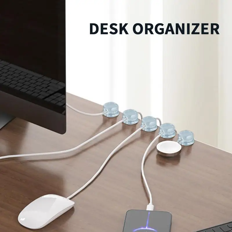 Cable Cord Holder Organizer Wire Keeper For Desk Desk Cable Management Accessories For Desktop Bedside Table Or Kitchen Cabinet