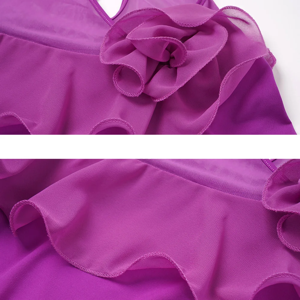 Haut de danse moderne pour femmes, bleu, nouveau châle à volants, GB, noir, pivoine, violet, valse, Biyu, bleu, haut de danse de haute qualité