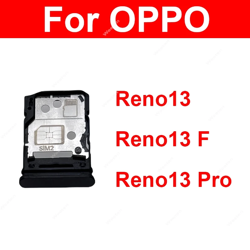 

Держатель лотка для SIM-карты для OPPO Reno 13 Reno13 F Pro 4G 5G, слот для лотка для SIM-карты, разъем для чтения карт, запасные части для ремонта