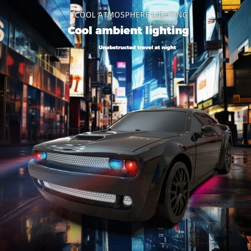FQD10 Rc Drift Car Full Proportional Four Wheel Drive 1 To 20 Scale With Gyroscope Cool Atmosphere Lighting Racing Car Model