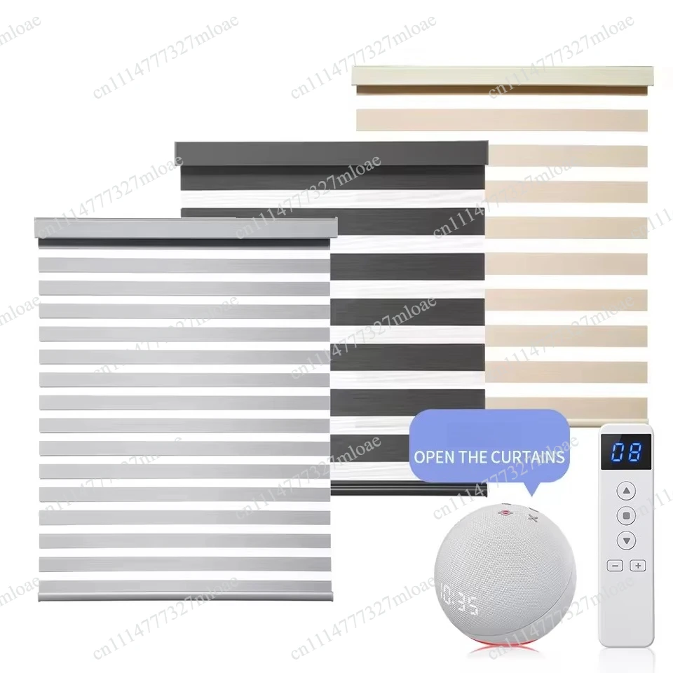 Intelligent electronic electric zebra roller shutter window living room curtain shutter remote control vertical roller shutter