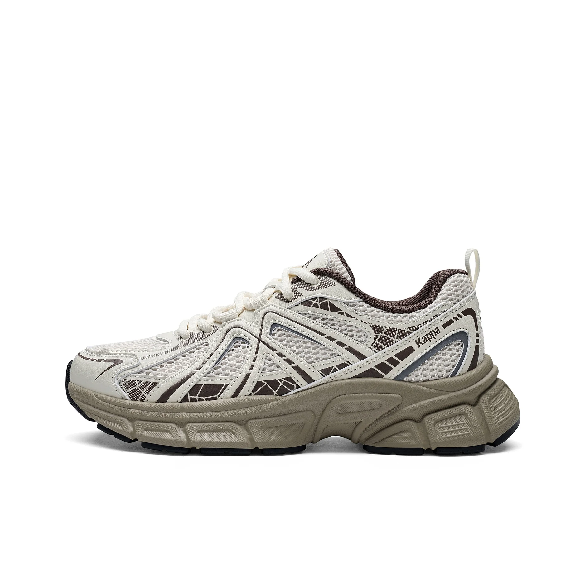 Kappa Cushioning Abrasion Resistant Lightweight Height Increasing Rebound Low top Running Shoes Unisex Brown K0GW5MC34CA-0124