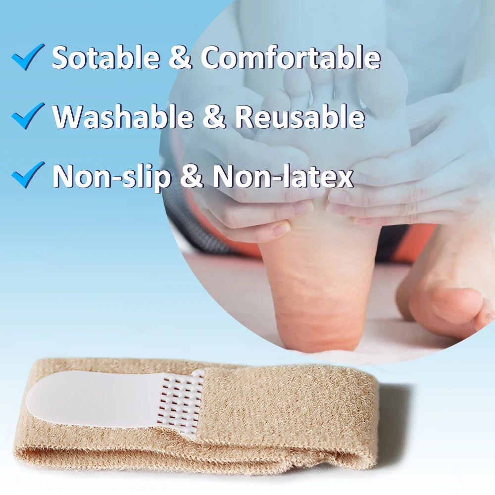 Pexmen 1/2/5/10Pcs Hammer Toe Straightener Toe Splints Cushions Bandages for Crooked & Overlapping Toes Protector