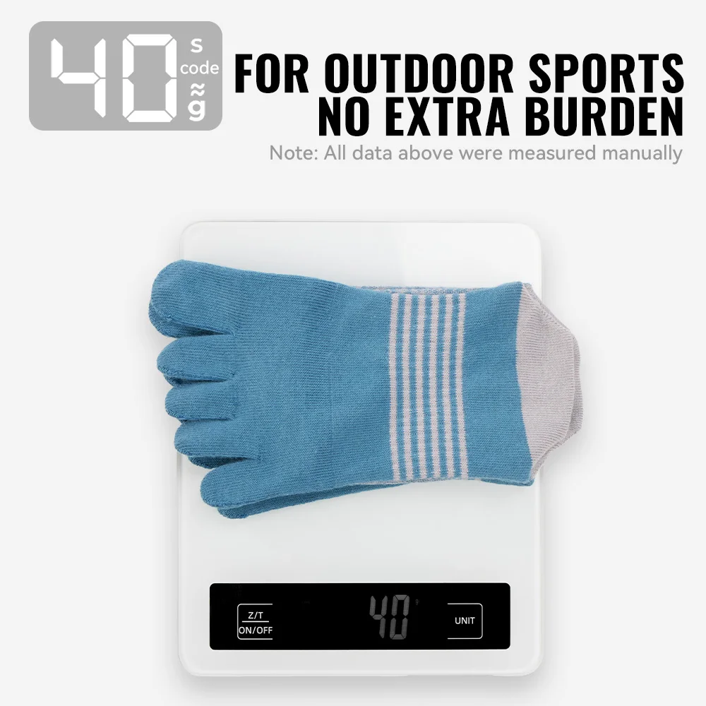 WRELS 1/2/3 Pair Five Finger Socks Athletic Running Breathable Ankle Compression Lightweight Moisture Wicking Anti-Blister Socks - view 5