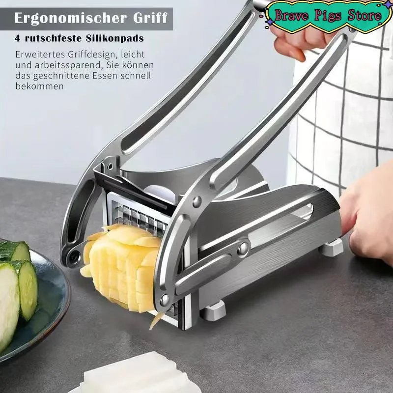 [HM]Stainless Steel Potato Cutter French Fry Chipper Vegetable Slicer Home Kitchen Tool For Carrot Cucumber[HM]
