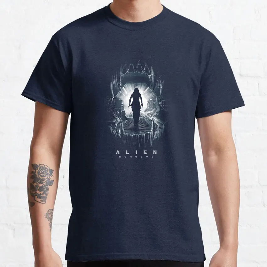 Alien Romulus Xenomorph Alien 2024 cinema sci fi horror moive The ALIEN Saga 100% Cotton printed plus size t shirt for men