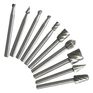 HSS -Holzarbeiten Rotationsdatei, elektrisches Schleifen und Kopf, Aufnahme und Schneidermühle, natürliche Farbbohrbitset, handgefertigte DIY, 10 PCs 8 Hauptverkaufstupia Drill für Bohrer - №5