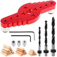 2 in 1 Self Centering Dowelling Jig Woodworking Joinery Hole Drill Guide,Wood Dowel Hole Positioner Locator Wood Drill Hole