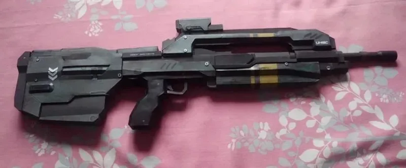 แบบจำลองปืนไรเฟิล War Human BR85HB ขนาด 87 ซม. แบบกระดาษ 3 มิติ ชุดประกอบเอง งานฝีมือทำจากกระดาษ ของเล่น