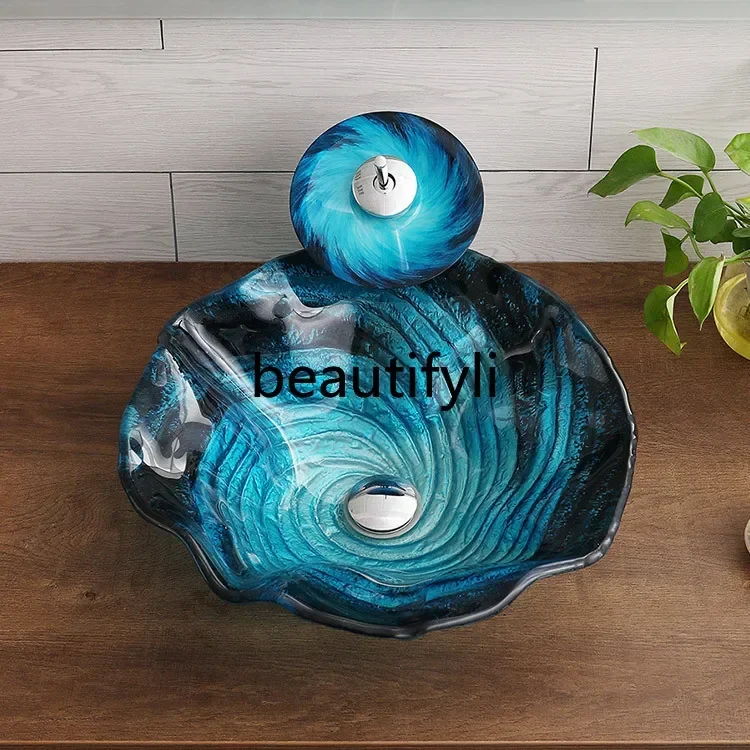 

Tempered glass, bathroom wash basin, wash basin balcony, countertop basinEsmt163