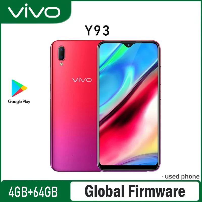 VIVO Y93 Smartphone Global firmware 4G 13MP+2.0MP Android 8.1 6.2'' 4030mAh good condition Used Phone