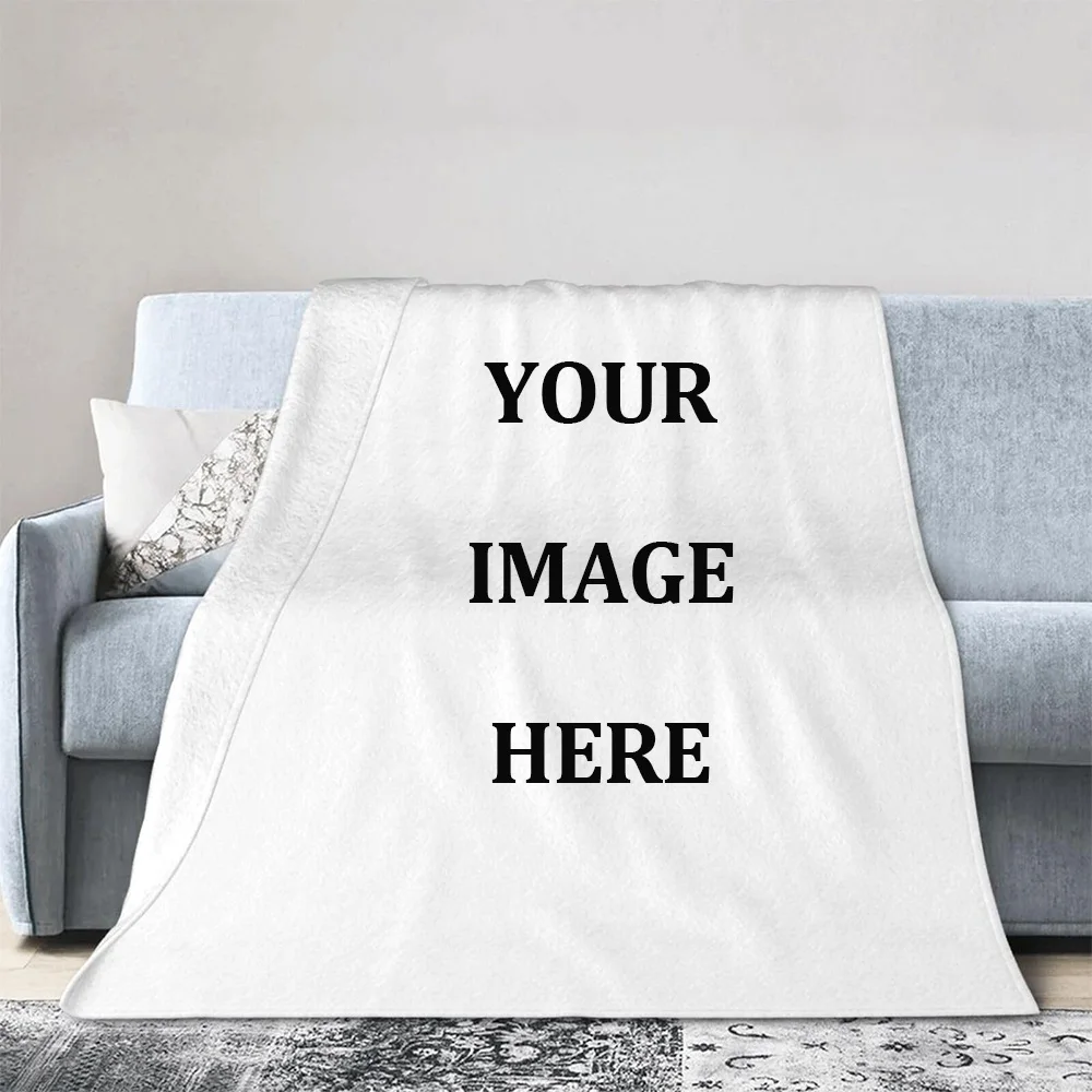 Custom Blanket with Photos Design Your Own Personalized Throw Blanket Add Photo Text Logo Customized Gifts for Mom Dad Couple