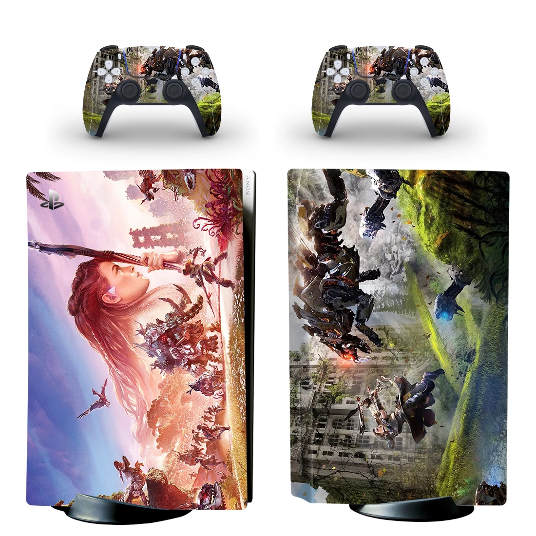 Horizon Zero Dawn PS5 Disc Skin Sticker Decal Cover for Console and 2 Controllers PS5 Disk Skin Sticker Vinyl