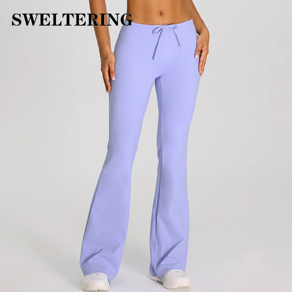 Yoga Flared Pants Women's High Waist Fitness Sports Bell Bottom Trousers Female Tummy Control Workout Sports Flared Trousers