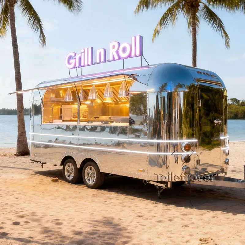 

Outdoor Matcha Street Food Carts Mobile Push Carts Ice Cream Waffle Crepe Dessert Pancake Donut food Trucks and Food Trailers