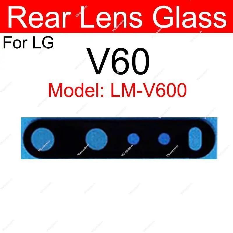 Rear Camera Glass Lens For LG V10 V20 V30 V40 V60 F600K H900 Back Camera Glass Lens With Sticker Adhesive Replacement Parts