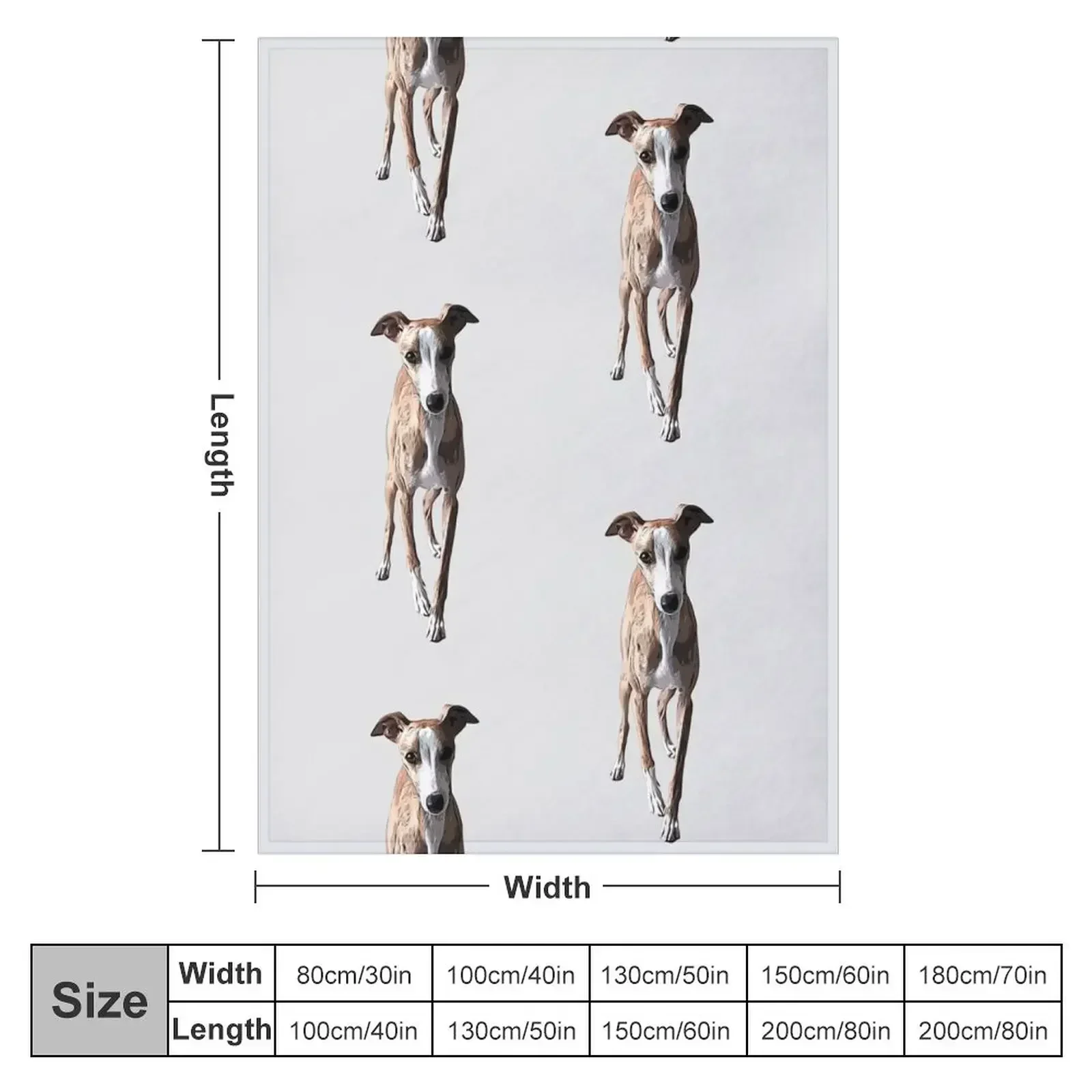 Whippet Throw Blanket couch cozy soft plush fuzzy picnic outdoor blanket