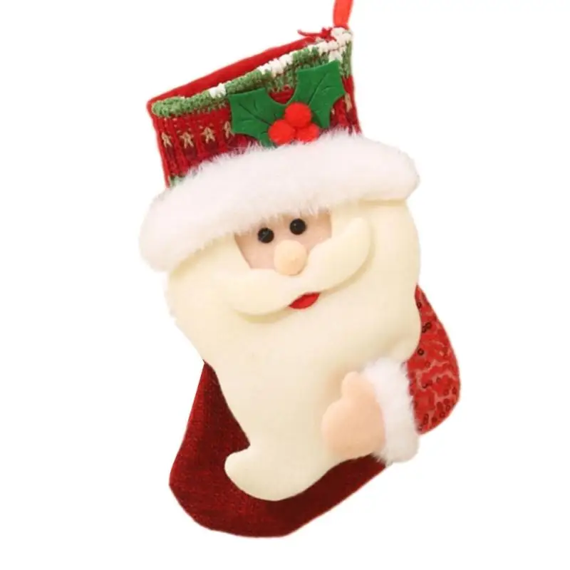 39BD Xmases Stockings와 함께 Xmases Tree 크리스마스 스타킹을위한 눈사람 순록 산타