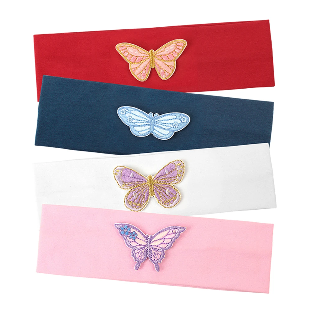 Children Pure Cotton Butterfly Hairband Trendy Kids Boys Headband Elastic Head Wrap Fashion Hair Accessories For Girls Headwear