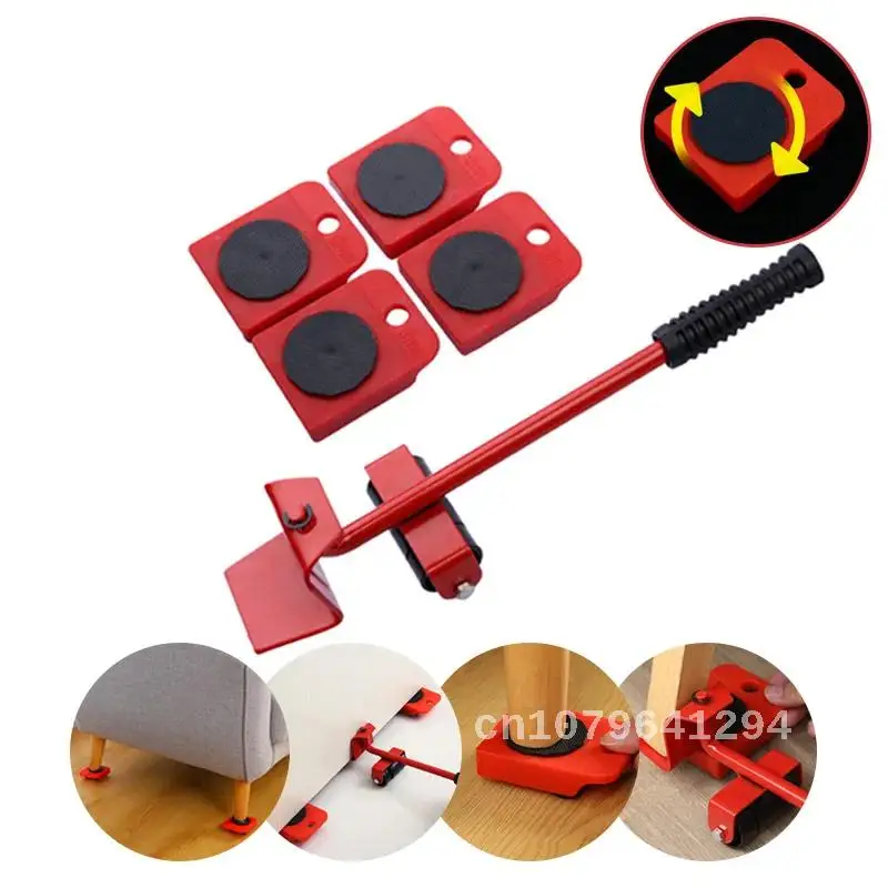 

Heavy Furniture Moving Tool Transport Lifter Shifter Sofa Refrigerator Washing Machine Wheels Slider Roller Mover Device 5pc/set