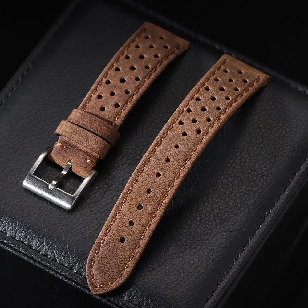 Echtes Rindslederarmband 18 mm 20 mm 22 mm Universalarmband für Samsung Galaxy Watch 6 5 4 Weiches, atmungsaktives Retro-Armband