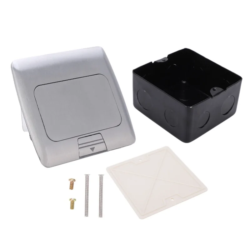 

Напольная розетка, водонепроницаемая, с хорошей герметичностью, встроенная, безопасная, практичная, серебряная, напольная розетка с полудугой, 250 В, 16 А