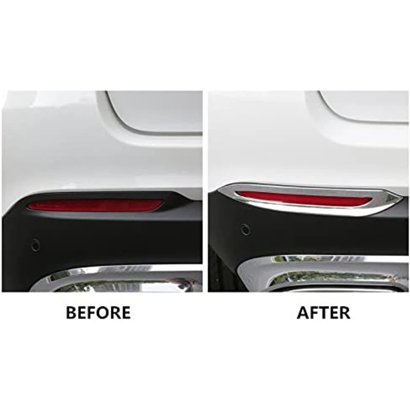 2x for Mercedes Benz GLC 250 300 X253 C253 Coupe 2016~2022 Chrome Rear Tail Fog Light Cover Foglight Lamp Trim Cap Accessories