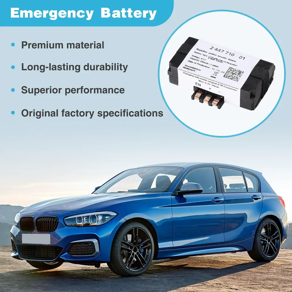 NEW CAR SOS Emergency Battery Compatible For BMW Battery 84102447710  ，84-10-2-447-710