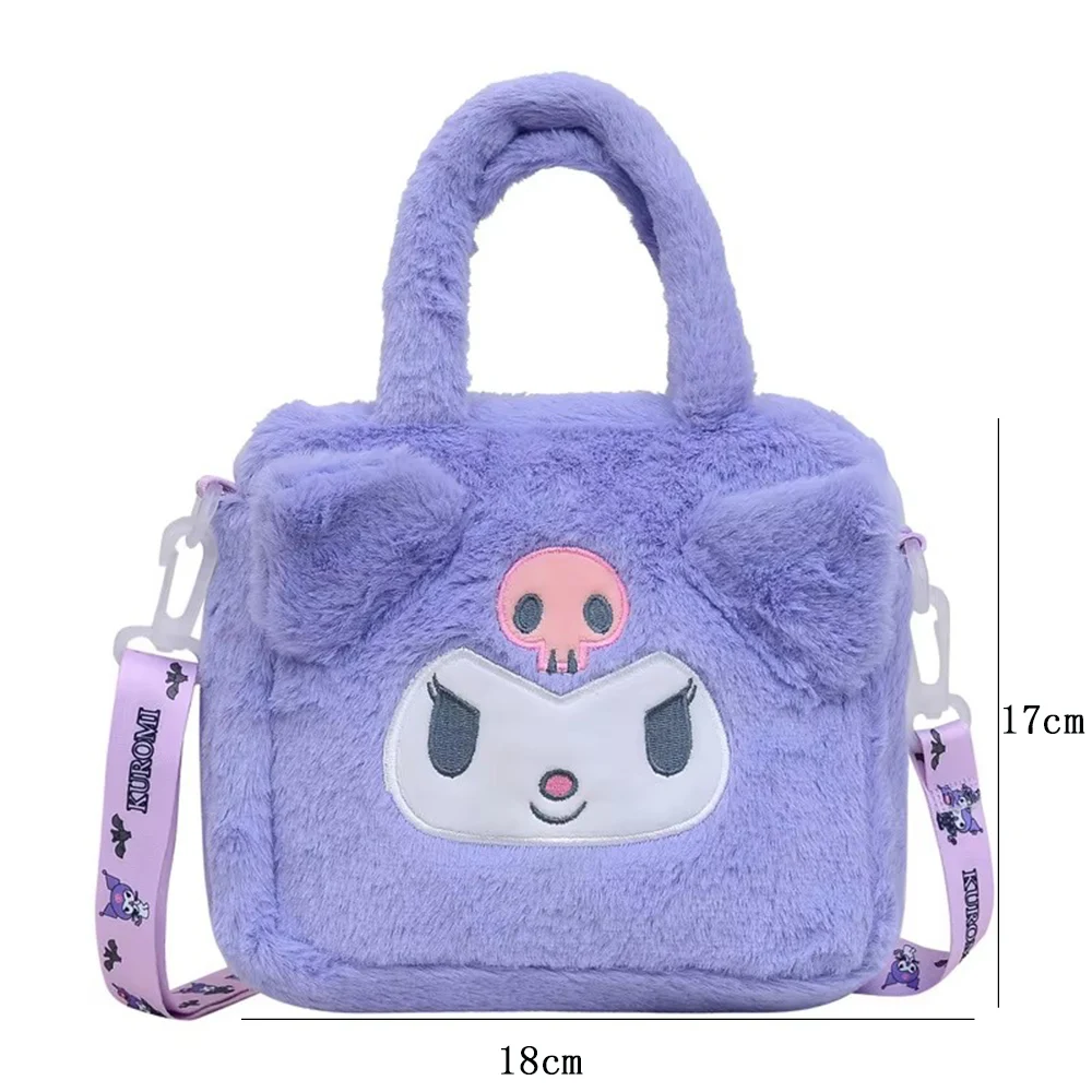 حقيبة سانريو القطيفة كورومي سينامورول ميلودي كارتون أنيمي حقيبة يد مستحضرات التجميل حقائب تخزين السفر هدايا النساء