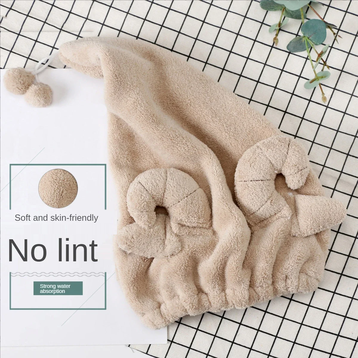 

Spa Bowknot shower cap Breathability Microfiber Hair Turban Quickly Towel drying towel hats for women sauna Bathroom Accessories