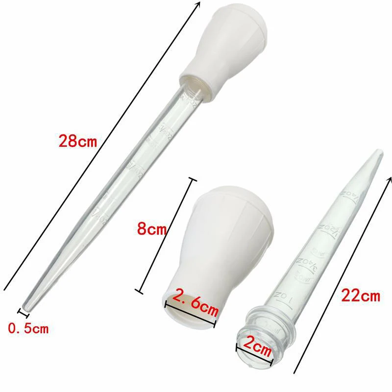 Turkey Baster Chef Cooking Gravy BBQ Flavour Food Clear Tube Syringe Pump Pipe Barbecue oil suction pipe drip pipe