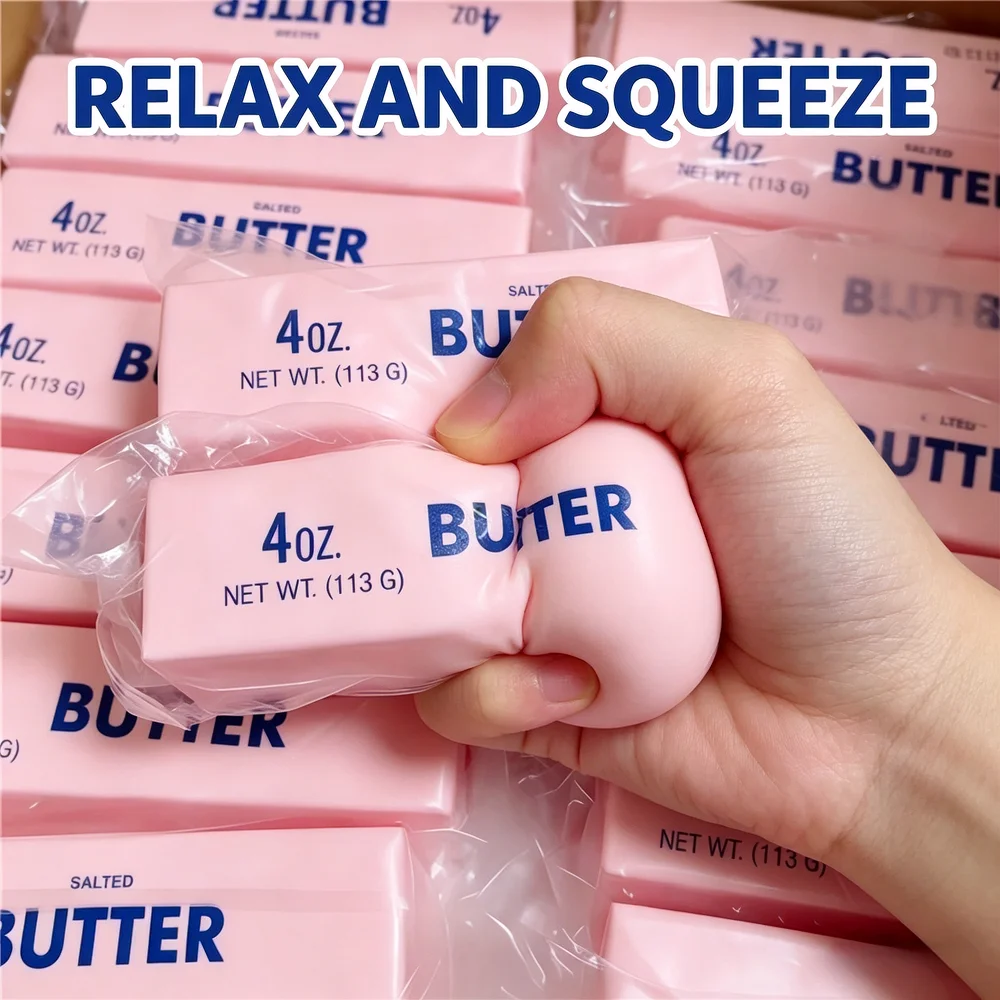 Realistic Butter Stick Squeeze Toy Slow Rebound Creamy Butter Squishy Stress Relief Fidget Toy Funny Decompression Gifts