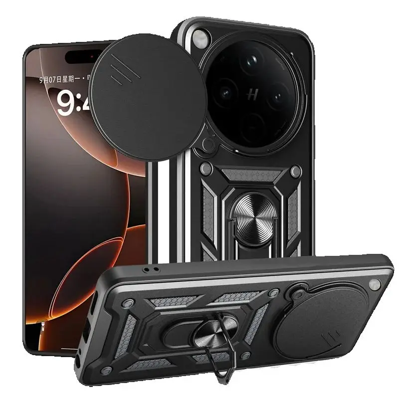 tui blind  lentille coulissante pour OPPO Find X8 Pro / X8 5G, support d'anneau magntique, housse pour FindX8 X 8 X8Pro Capa