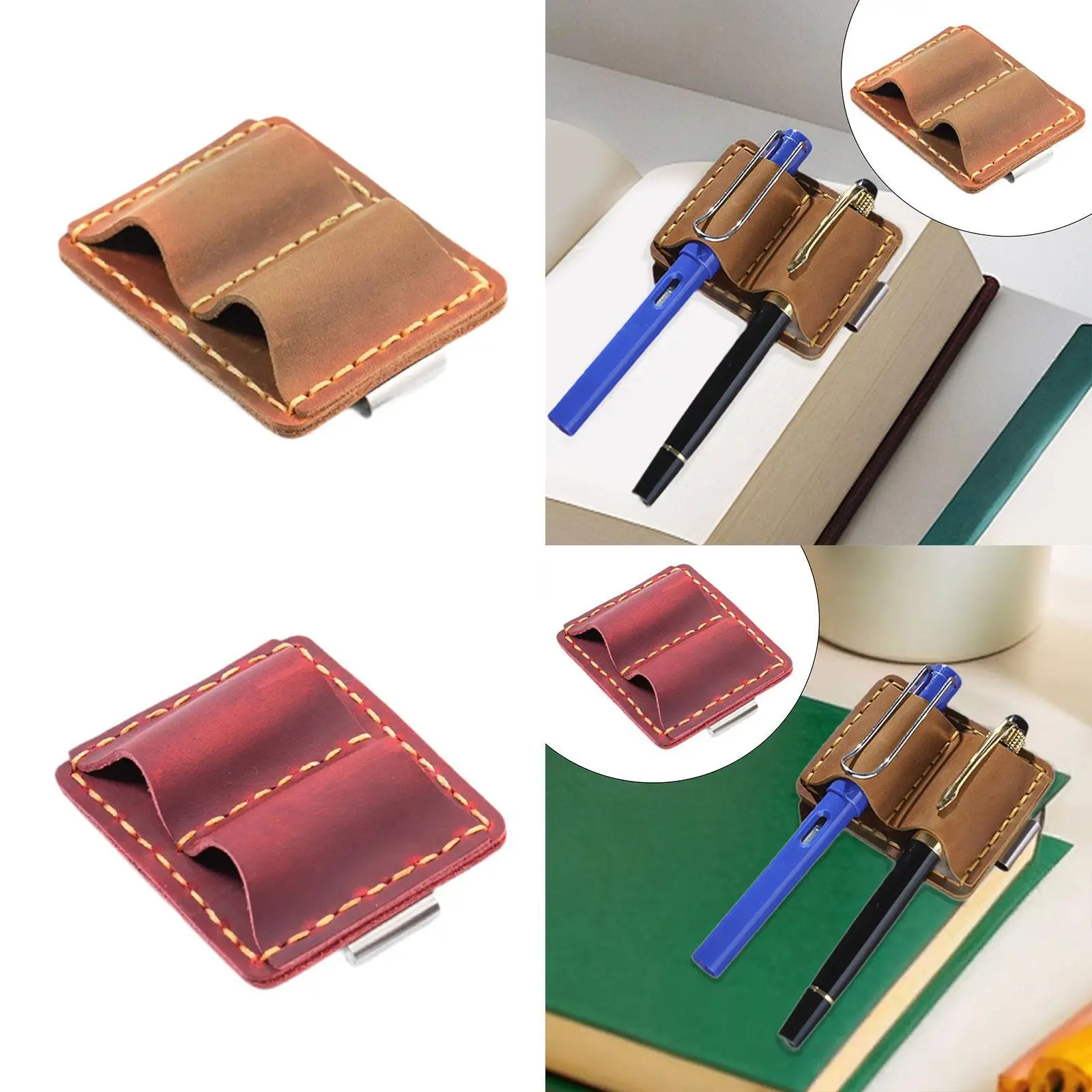 Portapenne per notebook con custodia per penna con clip in metallo per appunti diari