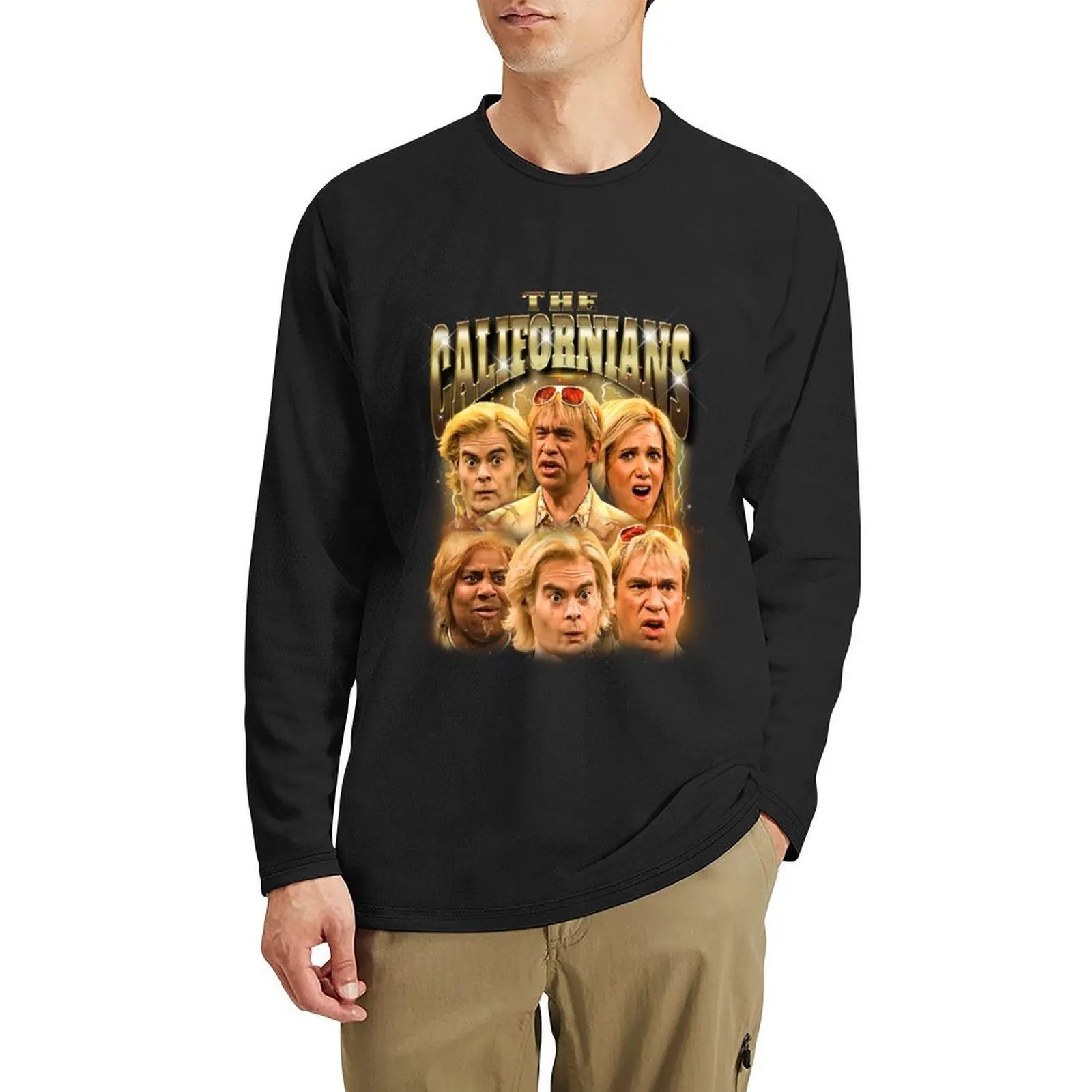 The Californians - 90's تصميم غير شرعي تي شيرت طويل أنيمي مخصص تي شيرت kawaii الملابس الملابس الجمالية الرجال تي شيرت
