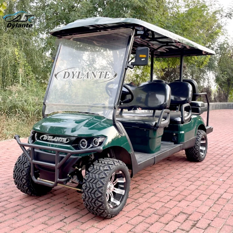 

Hot Sale European 4+2 Seat Electric Golf Cart 48V Battery 4kw Motor Off-Road Shooting Club Car Rear Seats Can Carry Cargo