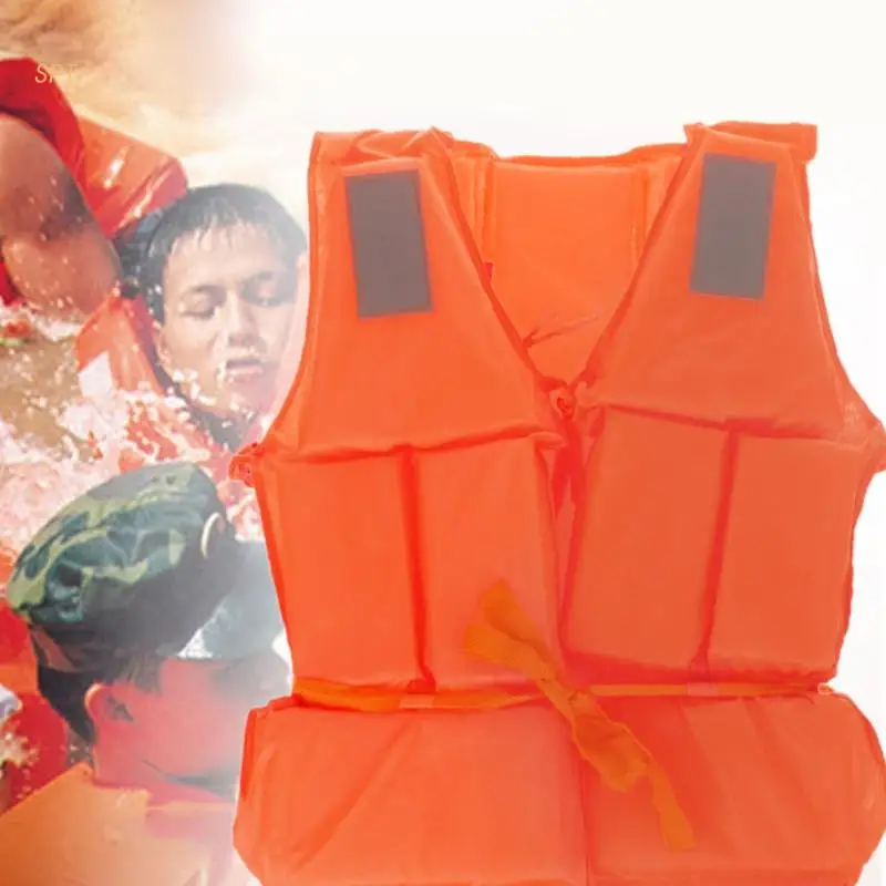 Chaleco de flotación de espuma para adulto, natación deriva salvavidas naranja con Whis XX, novedad