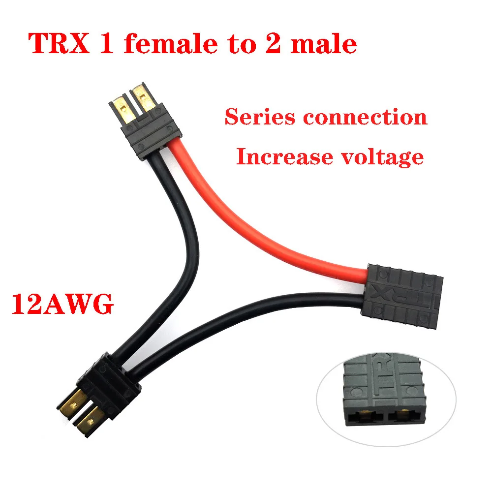 1 pz XT60 XT30 TRX T tipo spina 1 femmina 2 maschio serie filo adattatore di connessione batteria Iead per RC batteria Iithium cavo 10/12AWG