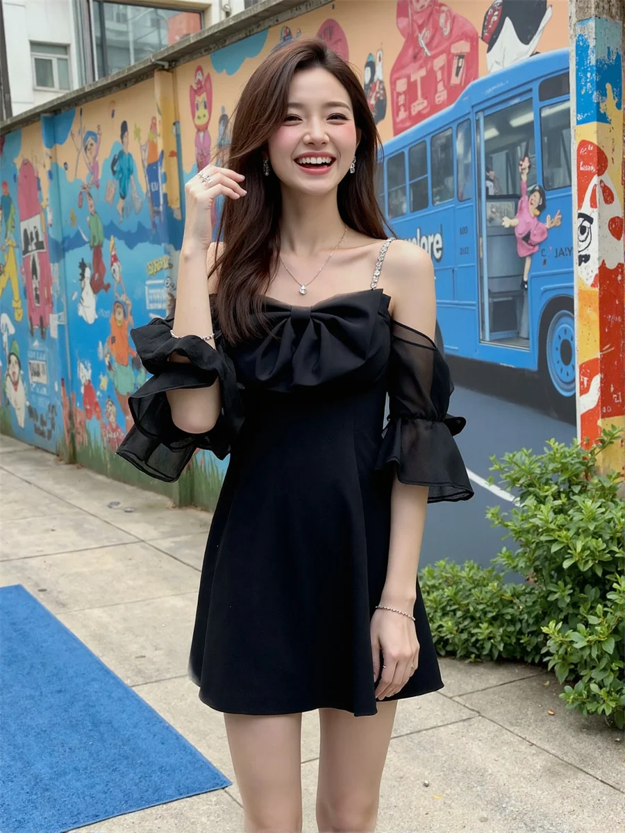 Damesjurk Verjaardag Vrouw Spaghettibandjes Slank Zomer Geplooid Ruches Ruches Shirring Smockwerk Gelaagd Gestapelde Laag